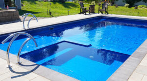 Fiberglass Pool we installed in Omro, Wisconsin
